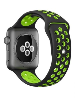 König Design Smartwatch-Armband, Apple Watch Series 1 / 2 / 3 / 4 / 5 / 102 40-38 mm Ersatz Sportarmband Schwarz