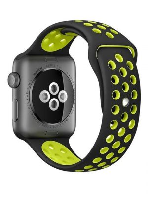 König Design Smartwatch-Armband, Apple Watch Series 1 / 2 / 3 / 4 / 5 / 102 40-38 mm Ersatz Sportarmband Schwarz