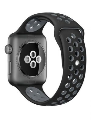 König Design Smartwatch-Armband, Apple Watch Series 1 / 2 / 3 / 4 / 5 / 102 40-38 mm Ersatz Sportarmband Schwarz