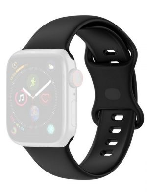 König Design Smartwatch-Armband, Apple Watch Series 1 / 2 / 3 / 4 / 5 / 102 40-38 mm Ersatz Sportarmband Schwarz