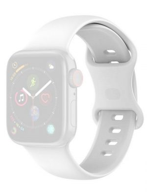 König Design Smartwatch-Armband, Apple Watch Series 1 / 2 / 3 / 4 / 5 / 102 40-38 mm Ersatz Sportarmband Weiß