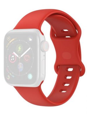 König Design Smartwatch-Armband, Apple Watch Series 1 / 2 / 3 / 4 / 5 / 6 / SE 44-42mm Ersatz Sportarmband Rot