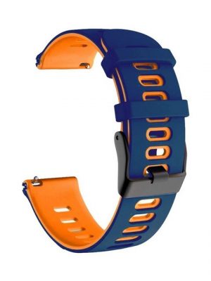 König Design Smartwatch-Armband, Armband für Honor Magic Watch 2 42mm - Uhrenarmband Ersatz Armband Band Loop Dunkelblau Orange