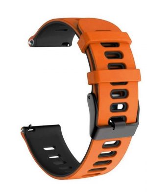 König Design Smartwatch-Armband, Armband für Honor Magic Watch 2 42mm - Uhrenarmband Ersatz Armband Band Loop Orange Schwarz