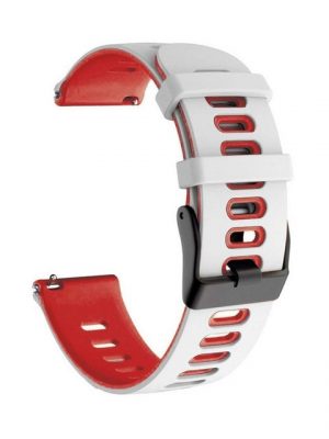 König Design Smartwatch-Armband, Armband für Honor Magic Watch 2 42mm - Uhrenarmband Ersatz Armband Band Loop Weiß Rot