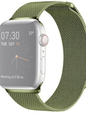 König Design Smartwatch-Armband, Smartwatch-Armband für Apple Watch Series 7 41mm Sport Ersatz Armband Edelstahl Armeegrün