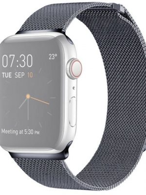 König Design Smartwatch-Armband, Smartwatch-Armband für Apple Watch Series 7 41mm Sport Ersatz Armband Edelstahl Dunkelgrau