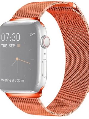 König Design Smartwatch-Armband, Smartwatch-Armband für Apple Watch Series 7 41mm Sport Ersatz Armband Edelstahl Orange