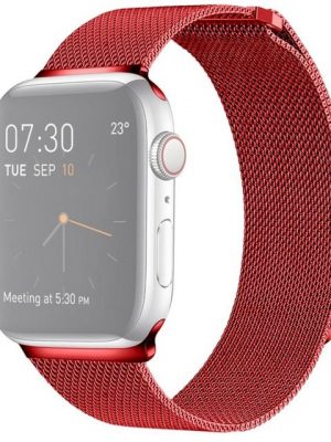 König Design Smartwatch-Armband, Smartwatch-Armband für Apple Watch Series 7 41mm Sport Ersatz Armband Edelstahl Rot