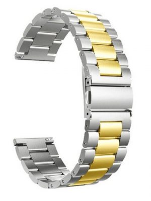 König Design Smartwatch-Armband, Smartwatch-Armband für Huawei Watch GT 3 46mm Sport Ersatz Armband Edelstahl Silber Gold