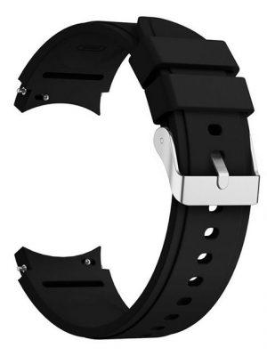 König Design Smartwatch-Armband, Smartwatch-Armband für Samsung Galaxy Watch 4 Classic 42mm Sport Ersatz Armband Silikon Schwarz