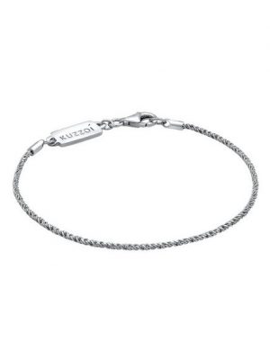 Kuzzoi Silberarmband "Herren Basic Kordelkette Gedreht 925 Silber", Basic Armband