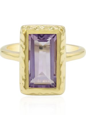 Lavendel-Amethyst-Silberring (MONOSONO COLLECTION)