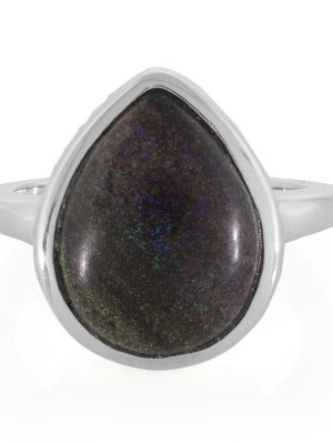 Matrix-Opal-Silberring