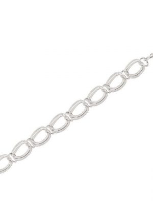 NKlaus Silberarmband "Armband 925 Sterling Silber 19cm Designer Kette Da" (1 Stück), Made in Germany