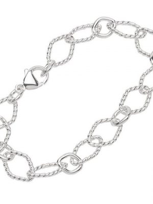 NKlaus Silberarmband "Armband 925 Sterling Silber 19cm Figaro Ankerkette" (1 Stück), Made in Germany