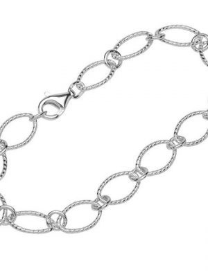 NKlaus Silberarmband "Armband 925 Sterling Silber 19cm Figaro Ankerkette" (1 Stück), Made in Germany