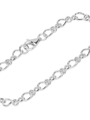 NKlaus Silberarmband "Armband 925 Sterling Silber 19cm Panzerkette Damen" (1 Stück), Made in Germany