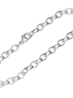 NKlaus Silberarmband "Armband 925 Sterling Silber 19cm Steg Anker Kette" (1 Stück), Made in Germany