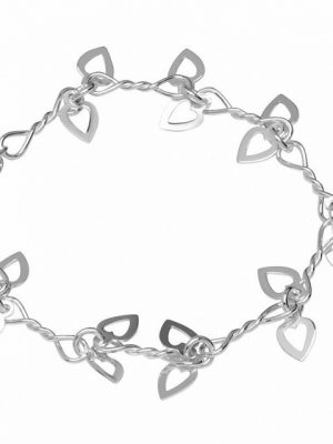 NKlaus Silberarmband "Armband 925 Sterling Silber 20cm Designer Herz in" (1 Stück), Made in Germany