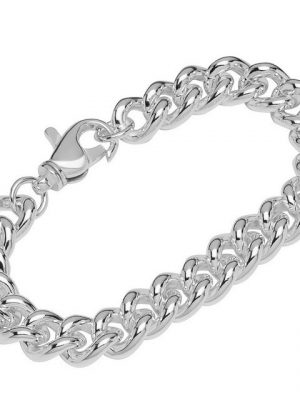 NKlaus Silberarmband "Armband 925 Sterling Silber 23cm Panzerkette rund" (1 Stück), Made in Germany