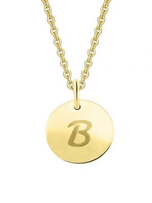 ONE ELEMENT Kettenanhänger "Buchstabe B Buchstaben Anhänger aus 333 Gelbgold Ø 11,0 mm", Buchstabe B