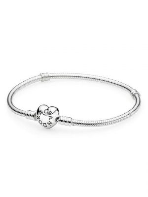 Pandora Armband "590719 Armband Damen Moments Herz Verschluss Silber 21 cm"