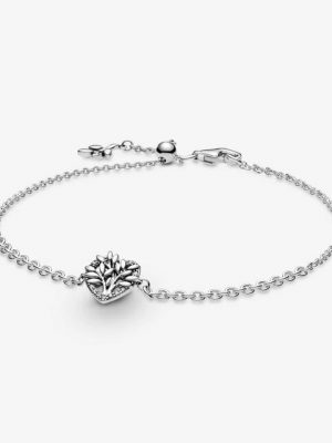 Pandora Armband "599292C01 Gliederarmband Herz Familienstammbaum Silber"