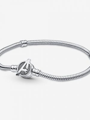 Pandora Armband "Marvel 590784C00 Gliederarmband The Avengers Logo-Verschluss Silber 18 cm"