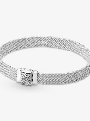 Pandora Armband "Reflexions 599166C01 Armband Funkelnder Verschluss Silber 19 cm"