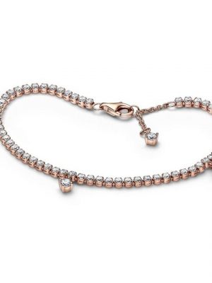 Pandora Perlenarmband "Pandora Armband Sparkling Drops Tennis 582401C01-16 rosé vergoldet"