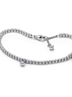 Pandora Perlenarmband "Pandora Armband Sparkling Drops Tennis 592401C01-16 Silber"