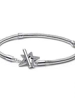 Pandora Perlenarmband "Pandora Armband T-Bar Star 592357C01-19 Silber"