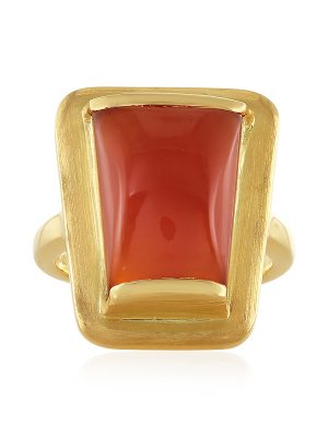 Roter Onyx-Silberring (MONOSONO COLLECTION)