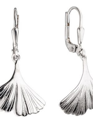 SIGO Boutons Gingko Ginko 925 Sterling Silber rhodiniert Ohrringe Ohrhänger