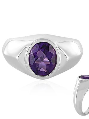 Sibirischer Amethyst-Silberring