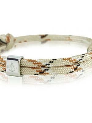 Skipper Armband "Skipper Armband Charm Surferband Knoten maritimes Armband Beige/Braun/Schwarz 6801"