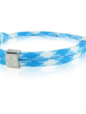 Skipper Armband "Skipper Armband Charm Surferband Knoten maritimes Armband Blau/Weiß 6776"