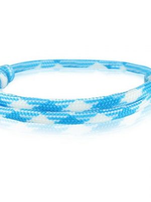 Skipper Armband "Skipper Armband Surferband Knoten maritimes Armband Nylon Blau/Weiß 6736"