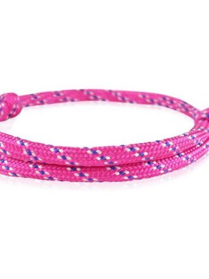 Skipper Armband "Skipper Armband Surferband Knoten maritimes Armband Nylon Rosa/Blau/Grau 6746"