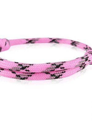 Skipper Armband "Skipper Armband Surferband Knoten maritimes Armband Nylon Rosa/Schwarz 6740"