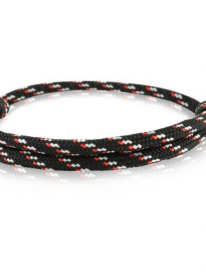 Skipper Armband "Skipper Armband Surferband Knoten maritimes Armband Nylon Schwarz/Rot/Grau 6742"