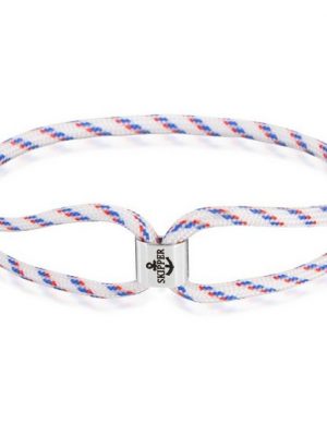 Skipper Armband "Skipper Armband Surferband Segelknoten maritimes Armband mit Logo Weiß 8467"