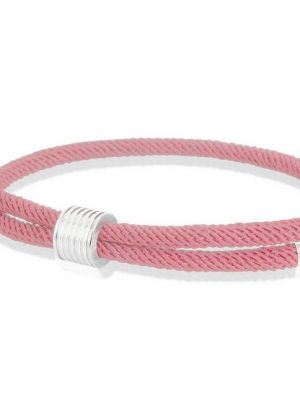 Skipper Armband "Skipper Armband Surferband maritimes Armband Nylon mit Zugverschluss Rosa 8456"