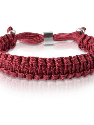 Skipper Armband "Skipper Flechtarmband Armband Bracelet geflochten aus Nylon in Bordeaux Silber 7174"