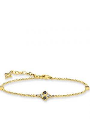 THOMAS SABO Armband "A1824-959-7 Armband Damen Royalty Gold-Ton Silber 19 cm"