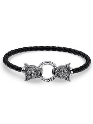 THOMAS SABO Armband "Black Cat, A1932-682-11-L17, L19", mit Emaille