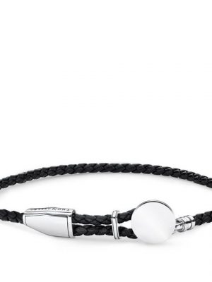 THOMAS SABO Armband "Rebel A1863-682-11 Armband Leder Coin Sterling-Silber 25 cm"