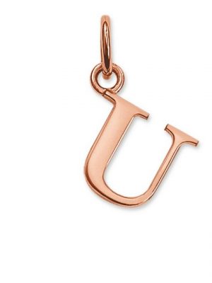 THOMAS SABO Kettenanhänger "PE608-415-12 Ketten-Anhänger Buchstabe U Silber Rosé Vergoldet"