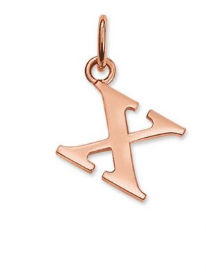 THOMAS SABO Kettenanhänger "PE611-415-12 Ketten-Anhänger Buchstabe X Silber Rosé Vergoldet"